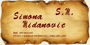 Simona Midanović vizit kartica